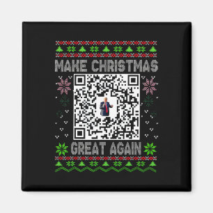 Aimant Code QR de danse drôle de Noël du président Trump 