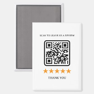 Aimant Code QR de lien de révision d'entreprise 2,5" x 3,