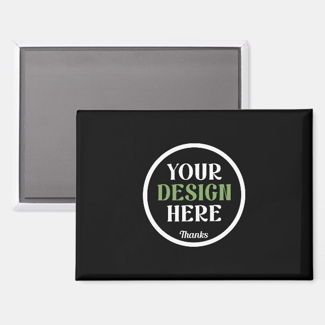 Aimant Code QR de logo noir personnalisé pour la marque c (Recto/Verso)