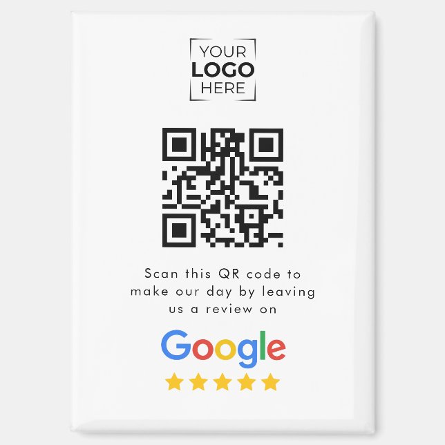 Aimant Code QR de révision Google Avis sur l'entreprise  (Recto)