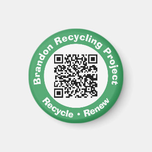 Aimant Code QR du projet de recyclage Recycler et renouve