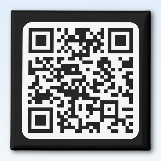 Aimant Code QR moderne éditable | Noir Blanc ou toute cou (Créateur téléchargé)
