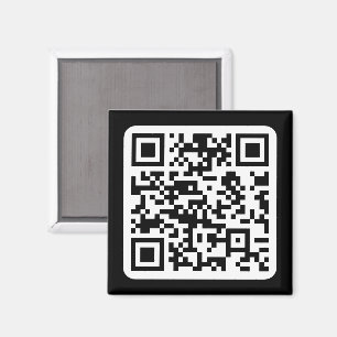 Aimant Code QR moderne modifiable   Blanc noir ou toute c