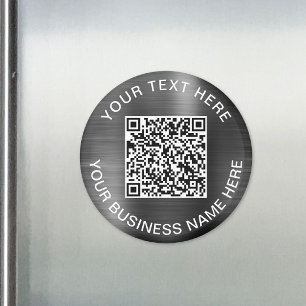 Aimant Code QR moderne promotion Argent