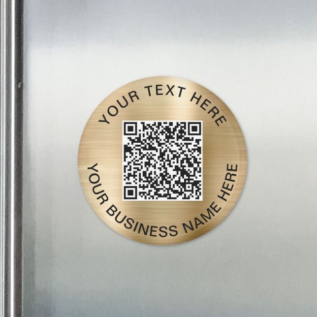Aimant Code QR - Or promotionnel (QR Code Promotional Gold Magnet)