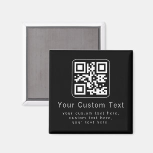 Aimant Code QR personnalisable & modèle de texte modifiab