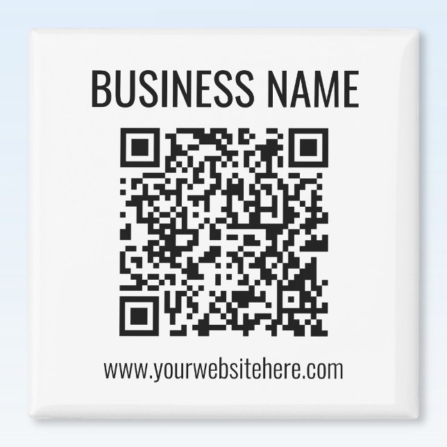 Aimant Code QR personnalisable & nom de l'entreprise (Créateur téléchargé)