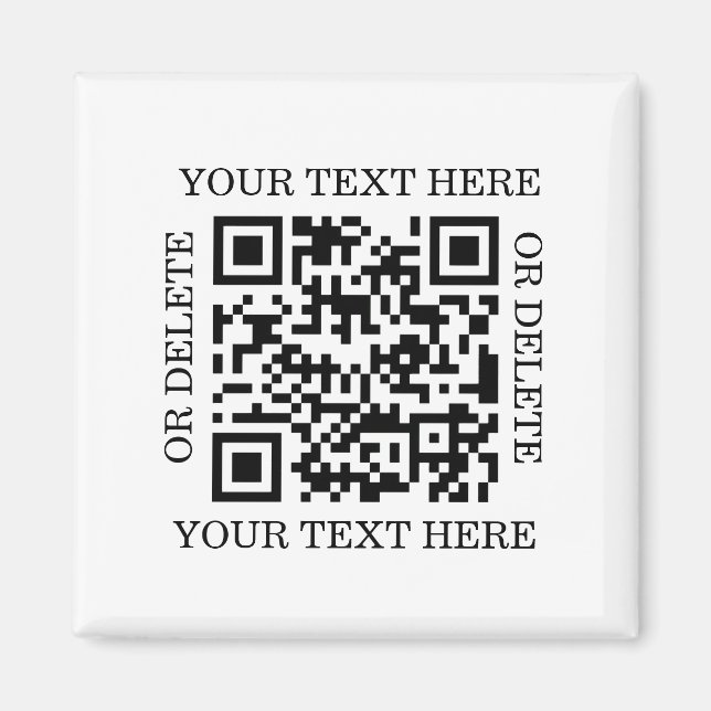 Aimant Code QR personnalisé à scanner (Devant)