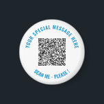 Aimant Code QR personnalisé Texte et couleurs Votre cadea<br><div class="desc">Choisissez des couleurs et des polices - Concevez vos propres Magnets personnalisés avec votre code QR spécial Scan Info and Custom Text Modern Magnet Gift - Ajouter votre code QR - Image - Photo ou logo / et texte - Nom ou autre information / message - Redimensionner et déplacer ou...</div>