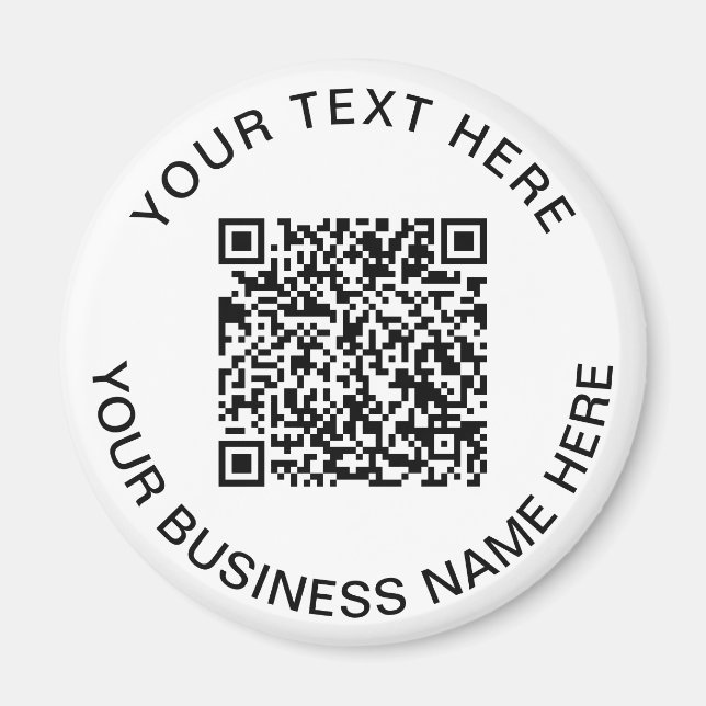 Aimant Code QR promotionnel (Devant)