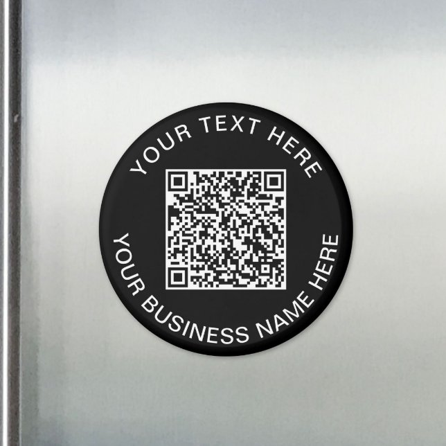 Aimant Code QR promotionnel noir (QR Code Promotional Black Magnet)