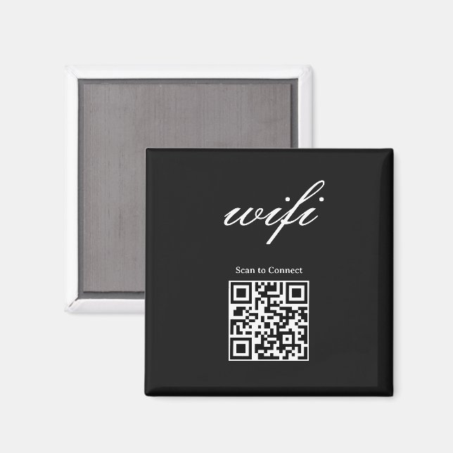 Aimant  | Code Qr Wifi Moderne  (Recto/Verso)