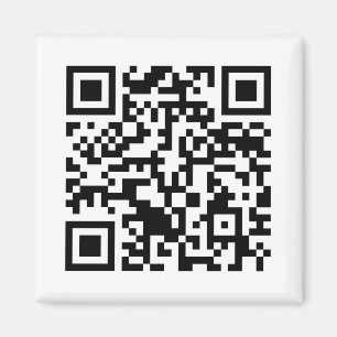 Aimant Code Rickrolled du petit pain QR de Rick