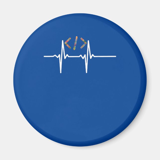 Aimant Coders Funny | Codage du programmeur de logiciel i (Devant)