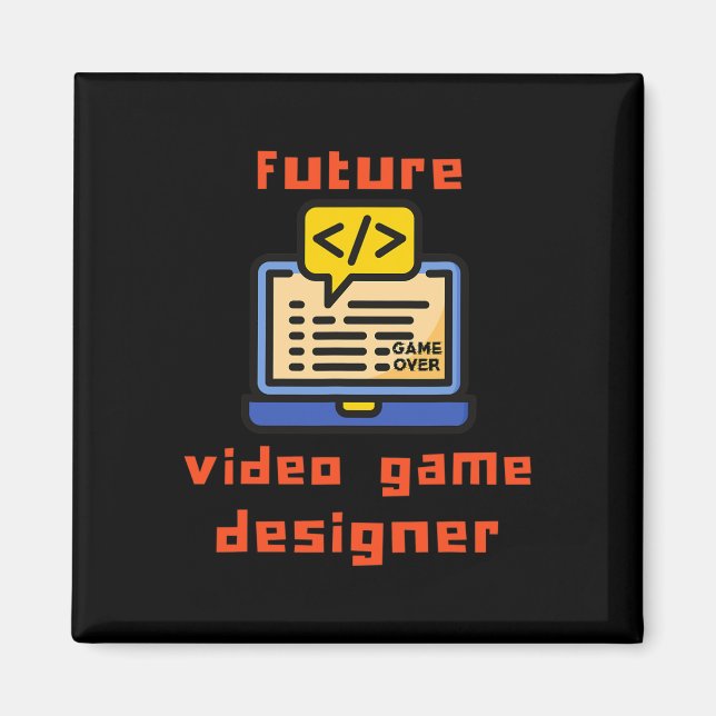 Aimant Codeur programmeur du concepteur de jeux vidéo (Devant)