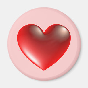 Aimant coeur 3d/verre