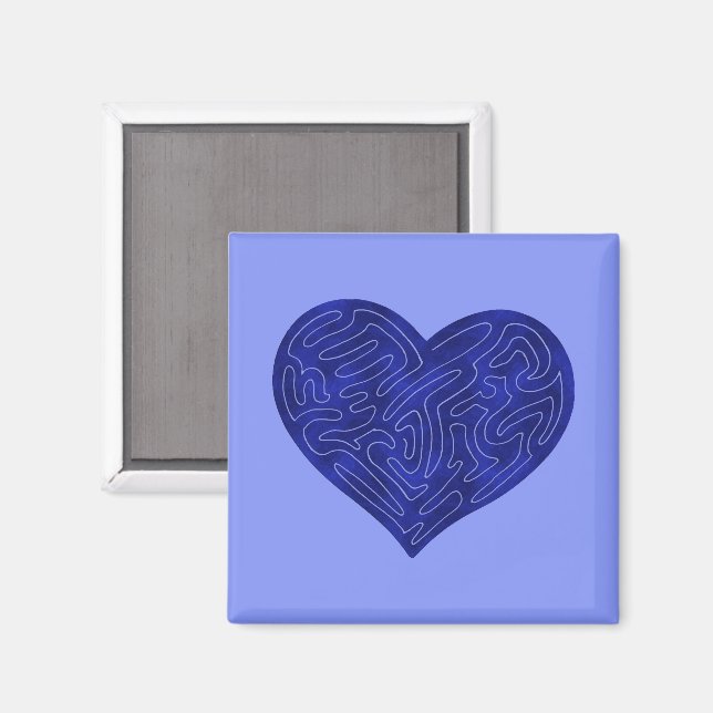 AIMANT COEUR A-MAZE-ING (BLEU) (Recto/Verso)