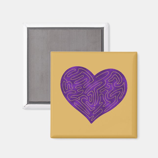 AIMANT COEUR A-MAZE-ING (PURPLE) (Recto/Verso)