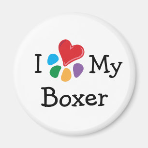 Aimant Coeur animal de Lover_I mon boxeur