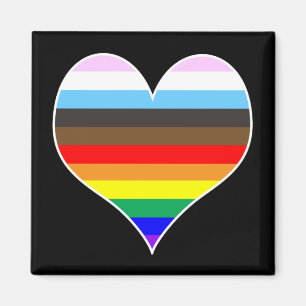 Aimant Coeur arc-en-ciel