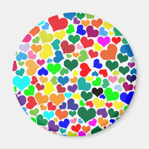 Aimant coeur arc-en-ciel
