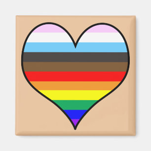 Aimant Coeur arc-en-ciel