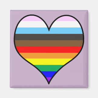 Aimant Coeur arc-en-ciel