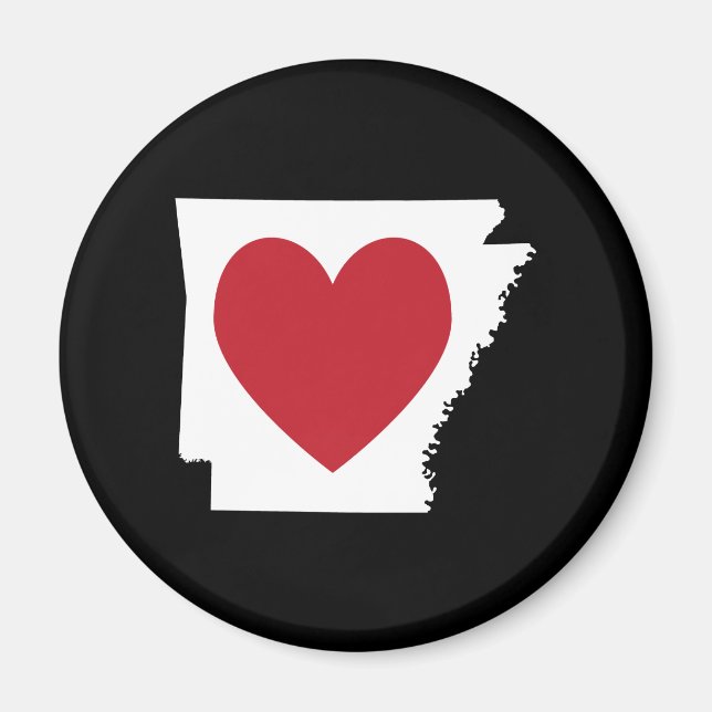 Aimant Cœur Arkansas (Devant)
