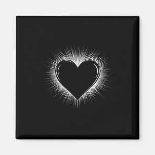 Aimant Coeur blanc Cool Valentines Journée Hommes Femmes