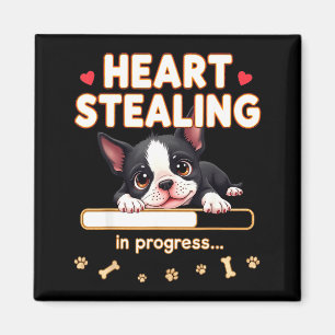 Aimant Cœur Boston Terrier Chien Cadeau Drôle Bostie Chio