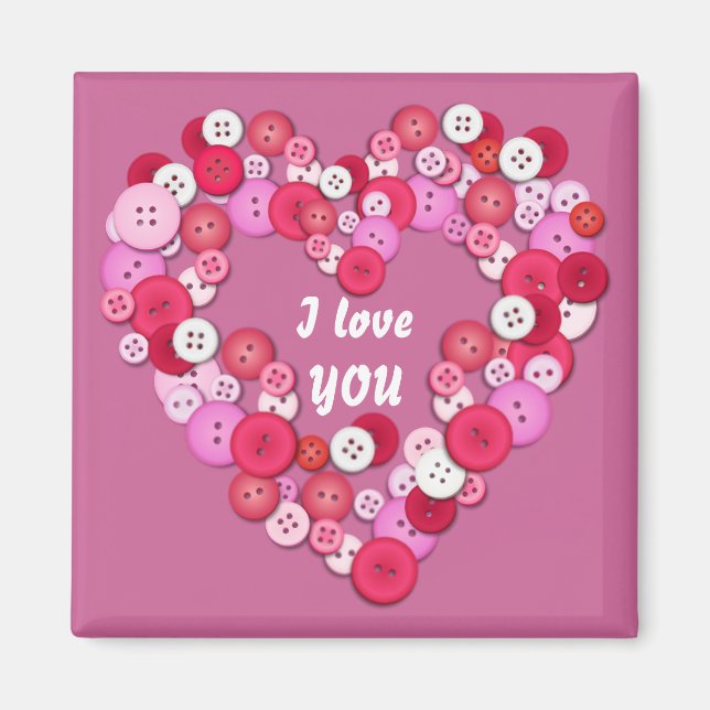 Aimant Coeur Buttonique (Devant)