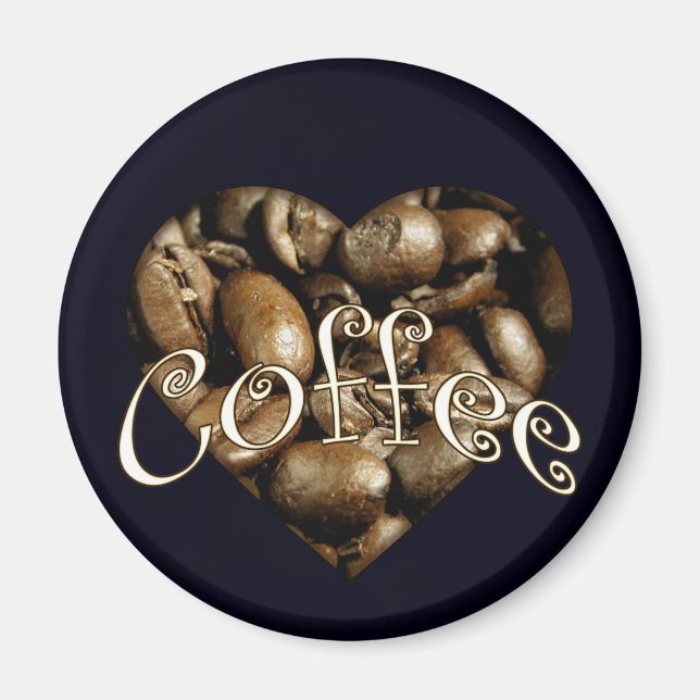 Aimant Coeur café (Devant)