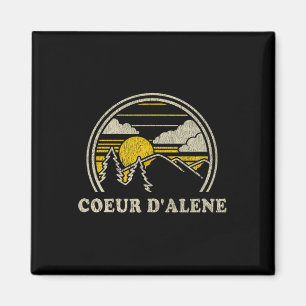 Aimant Coeur D'alene Idaho Id T Shirt Vintage Randonnée M