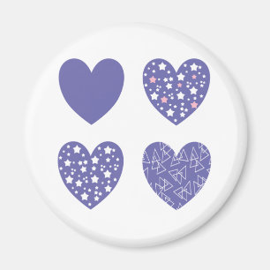 Aimant Coeur d'amour pourpre