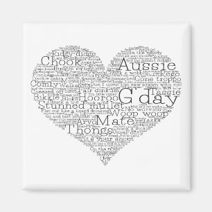 Aimant Coeur d'argot australien