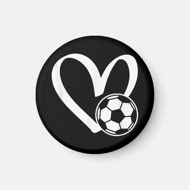 Aimant Coeur de balle de football (Devant)