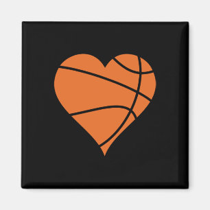Aimant Coeur de basket-ball 2