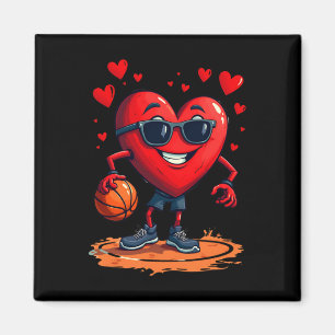 Aimant Coeur De Basketball - Amour Et Boucles Conception