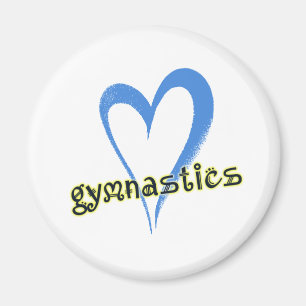 Aimant Coeur de bleu de gymnastique