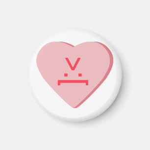 Aimant Coeur de bonbons - Visage diabolique