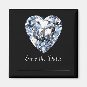 Aimant Coeur de diamant - faites gagner la date