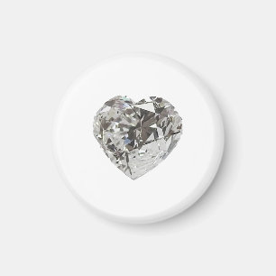 Aimant Cœur de diamant forme Brillant