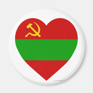 Aimant Coeur de drapeau du Transnistrie