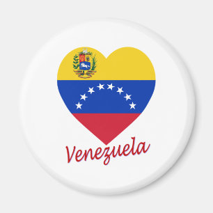 Aimant Coeur de drapeau du Venezuela