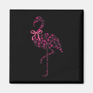 Aimant Cœur de Flamant Rose Mignon Coquette Saint-Valenti