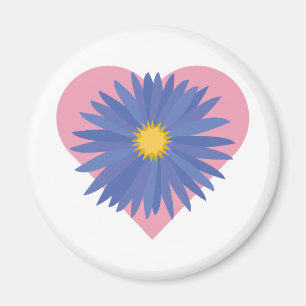 Aimant Coeur de fleurs