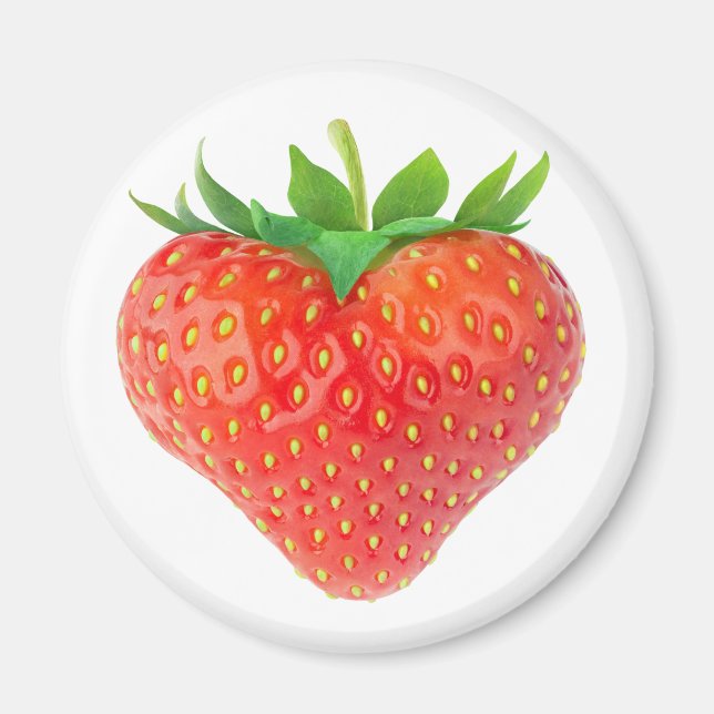 Aimant Cœur de fraise (Devant)