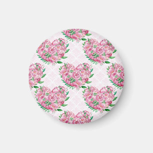 Aimant coeur de la tourbe d'aquarelle