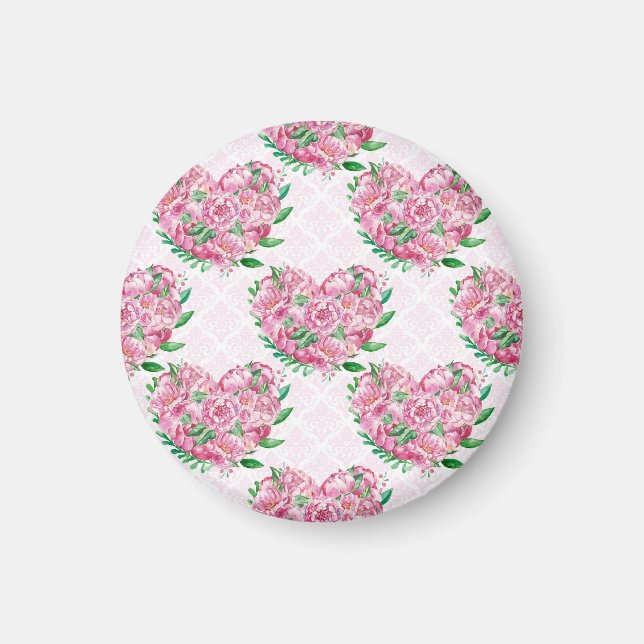 Aimant coeur de la tourbe d'aquarelle (Devant)