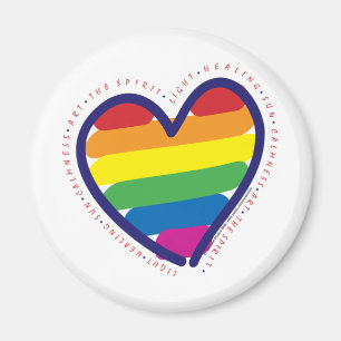 Aimant Coeur de l'esprit gay pride
